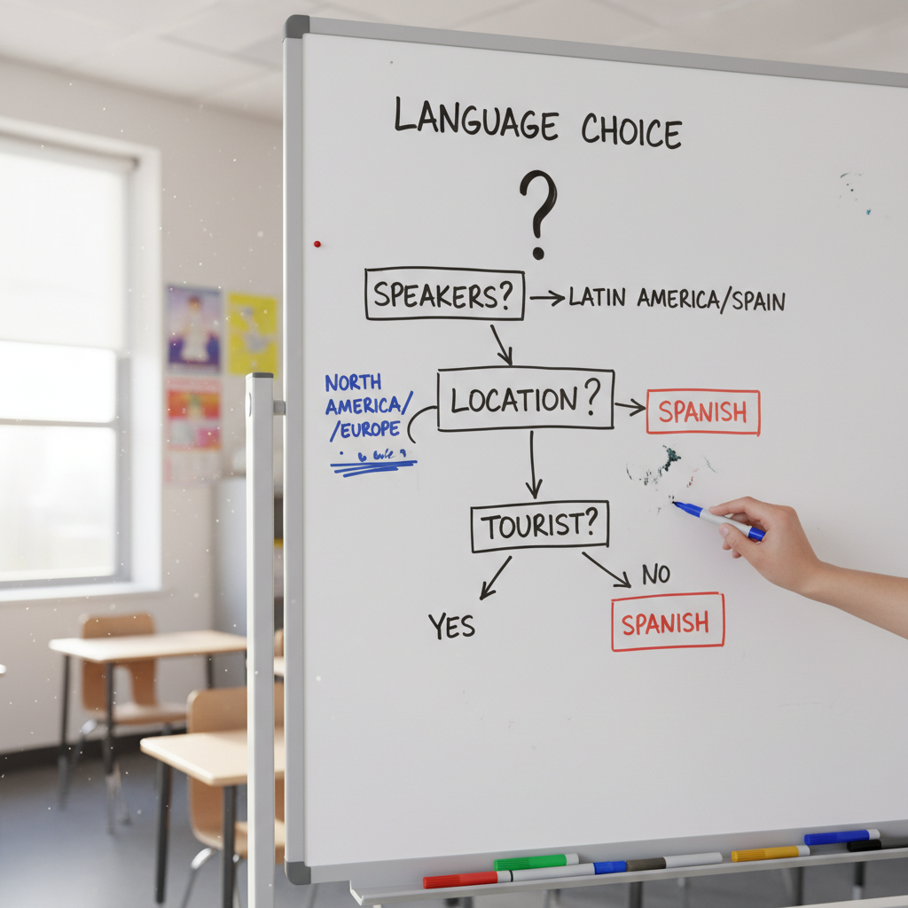 Decision framework flowchart on paper