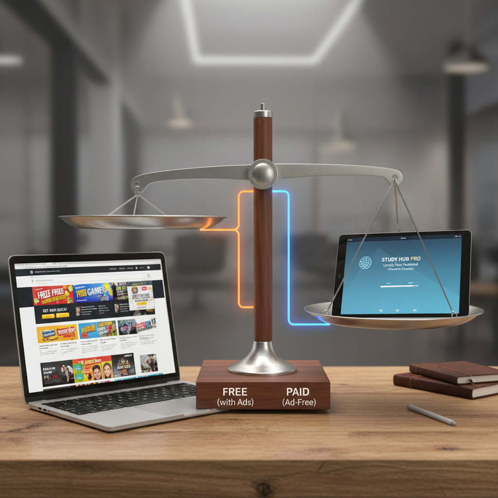 Scale balancing free resources against quality paid options