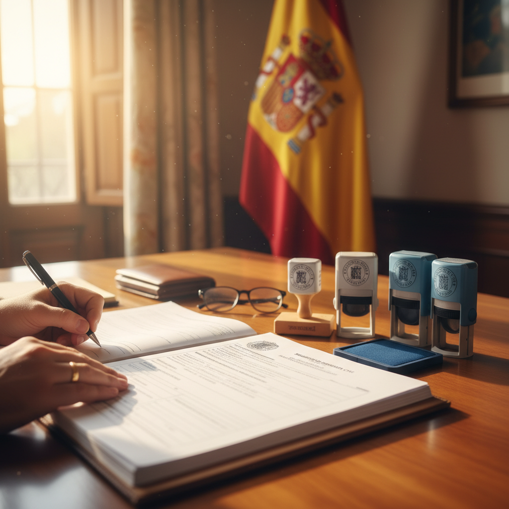 Person filling out registration forms at a desk
