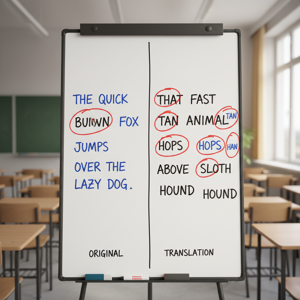 Comparison of clear text versus confusing text